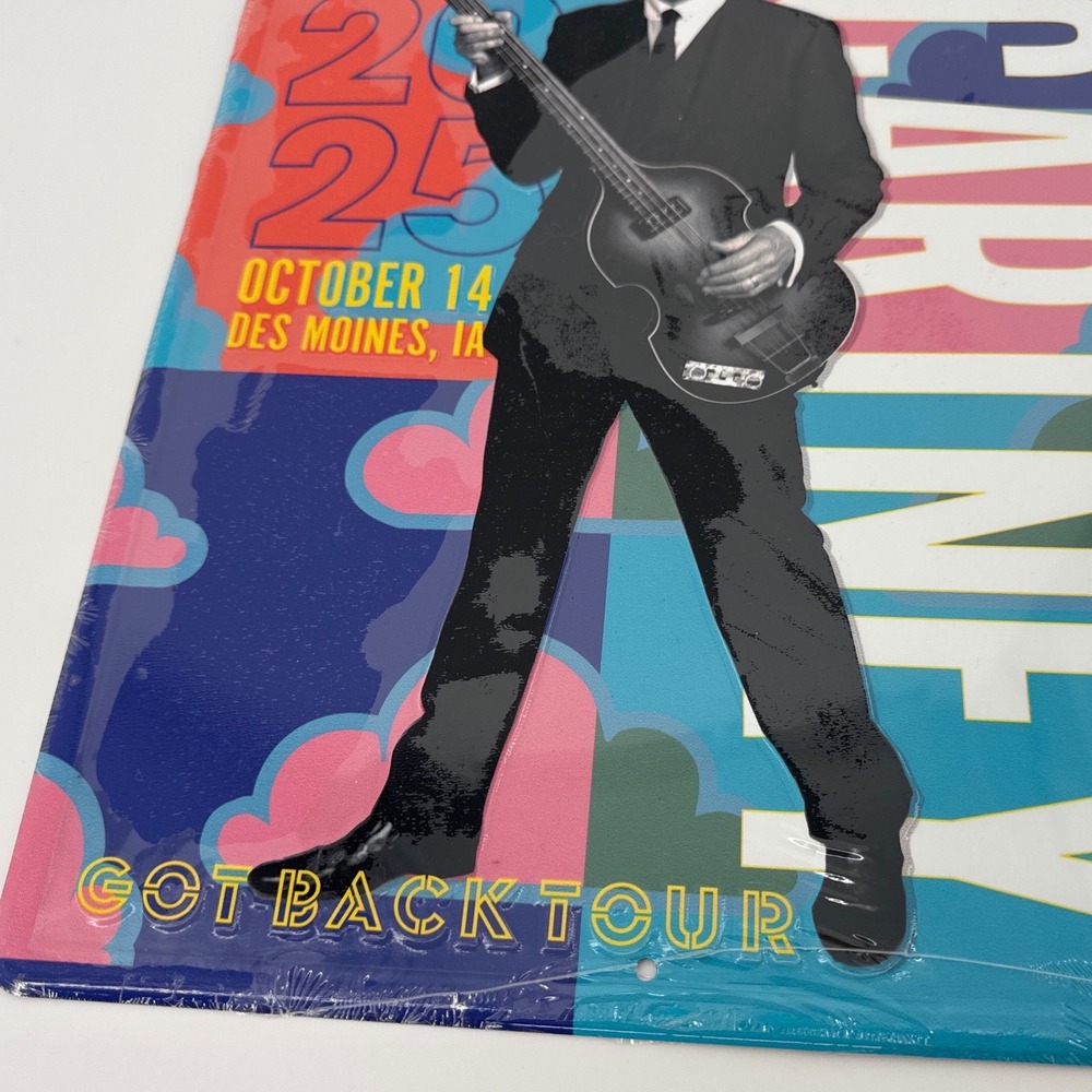 Paul McCartney Got Back Tour Metal Sign 2022 Des Moines IA Concert Poster New - Picture 3 of 4
